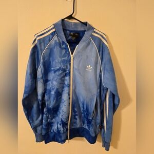 Adidas Men's Blue Patterned Bomber Jacket
